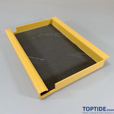Orange Color Aluminium False Ceiling Tiles Buidling Preforated Acoustical Metal Wall Ceiling Covers