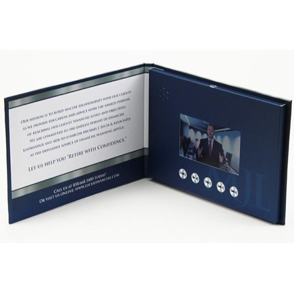 7 hardback video brochure lcd presentation folder video greeting card
