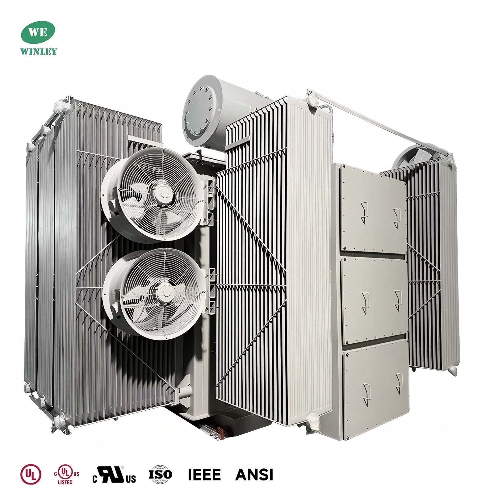 7500/10000kVA Three Phase Substation Power Transformer Dual Secondary 13800V to 7200Y/4160V ＆ 4160Y/2400V MIDEL 7131 Synthetic Ester Fluid ANSI IEEE Standards