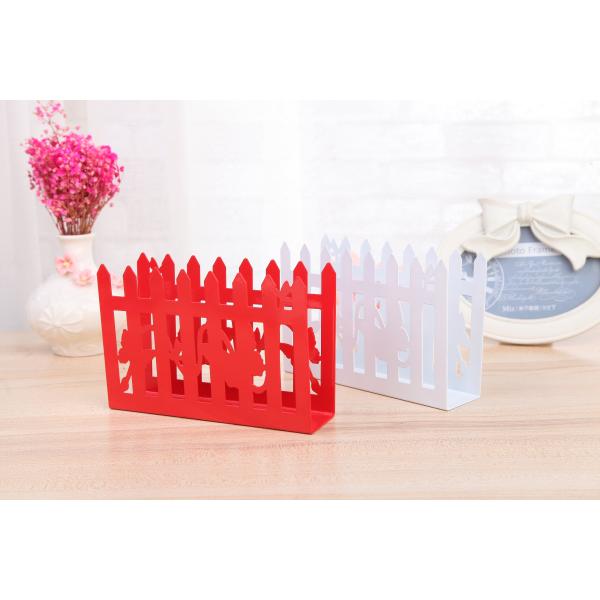 Novelty Paper Metal Napkin Holder 15 X 4 X 10 Cm Size OEM / ODM Service