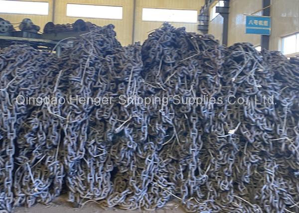 Corrente de âncora pintada preta Marine Anchor Chain da relação do parafuso prisioneiro