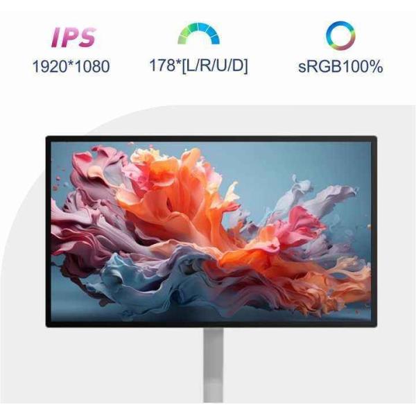 Floor Standing Movbile Tv Vertical Display 27