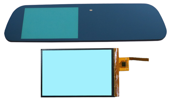 PC To Glass Capacitive Touch Panel For Rear View Mirror , PCAP Touch Screen