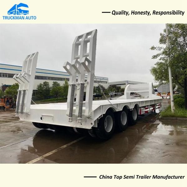 3 Line 6 Axle 80 Tons Lowboy Low Bed Semi Trailer Heavy Duty