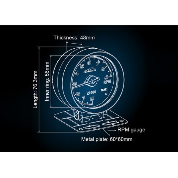 толщина измерителя наддува 48MM Turbo Autometer группы 52mm цифров