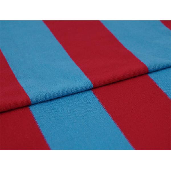 Healthy And Breathable Wear-Resistant And Natural Striped Knit Fabric For Polo Shirt