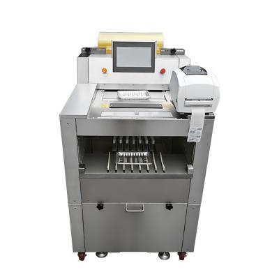Supermarket Packaging Equipment Commercial Fruit And Vegetables Cling Film Wrapping Machine For Packing Food With Weighting And Labling Function