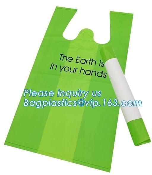Manufacture Promotional Eco-Friendly Custom Plastic Drawstring Kitchen Trash Bags, Biodegradable PLA Plastic Food Bag