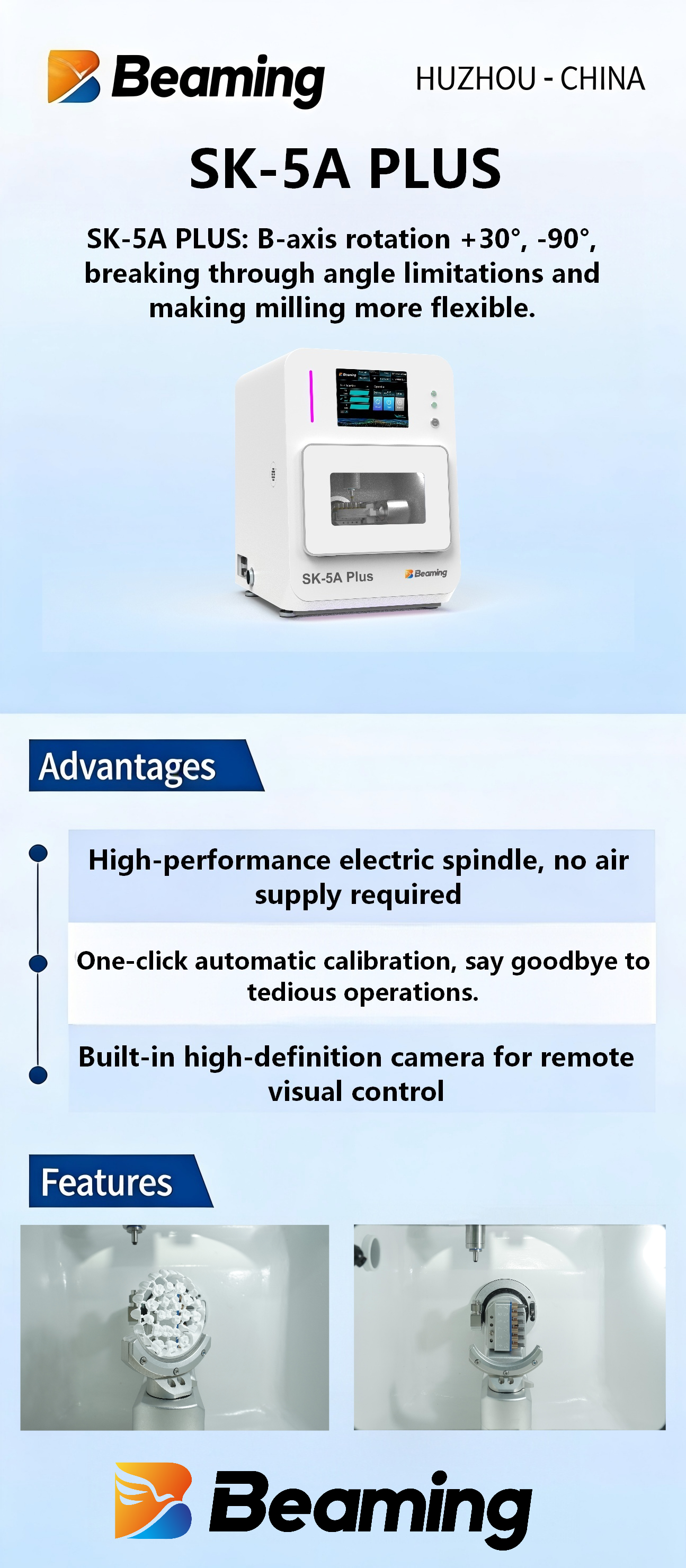 SK-5A PLUS: High-Performance Electric Spindle， Remote Visual Operation