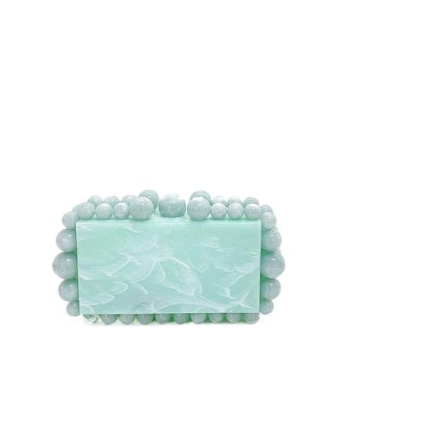 Evening Acrylic Bead Handbag Single Shoulder Bag Marble Party Bag Fascinating Stone Clutch Bag