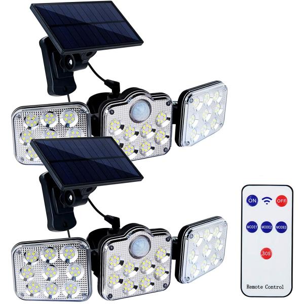 6500K 1.8W Outdoor LED Solar Lamp 270 Wide Angle 3.7V 2400mah