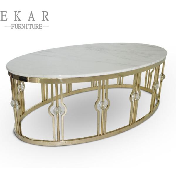 Heated Mental Gold Side Table Living Room Furniture