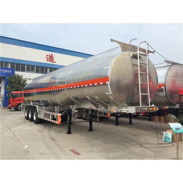 48CBM Tri - Axle Fuel Tanker Semi Trailer  6 Double Brake Chamber