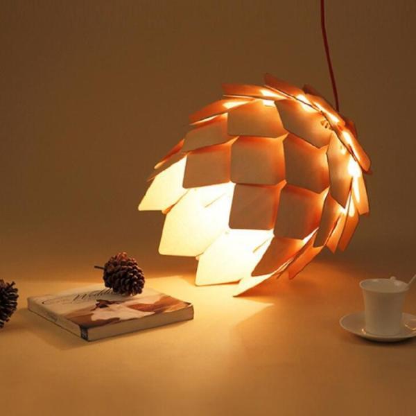 Rattan hanging lamp Pine Shape Chandelier For Indoor Kitchen Dining room Lighting (WH-WP-09)