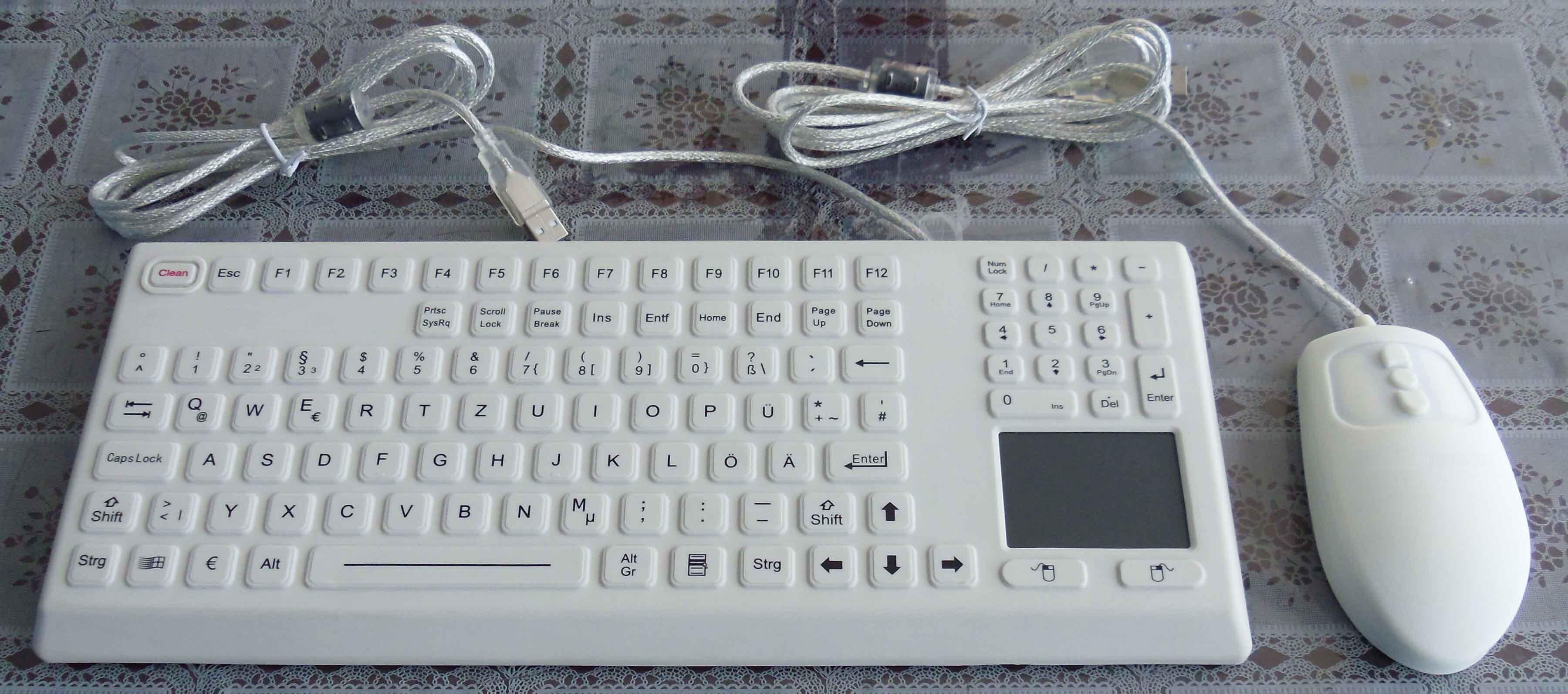 Клавиатура washable противомикробного силикона 108 ключей IP68 промышленная для медицинской