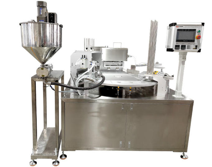 LC-672CF Fully Automatic Vucuum Disc Filling And Sealing Machine CE Certificate