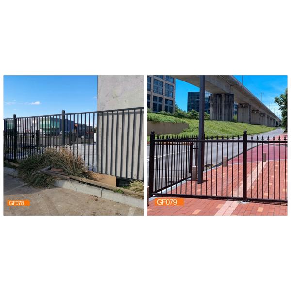 8ft Height Aluminum Square Post Tubular Metal Fence