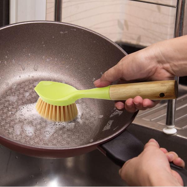 кухня щетинки 1.1in PBT Scrub скруббер блюда щетки с ручкой