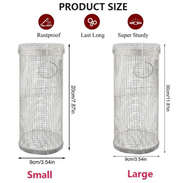 Завальцовка трубки сетки барбекю нержавеющей стали круга 304 барбекю жаря корзину