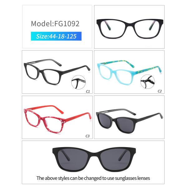 Eyeglasses ацетата зрелища детей обрамляют квадрат оптически
