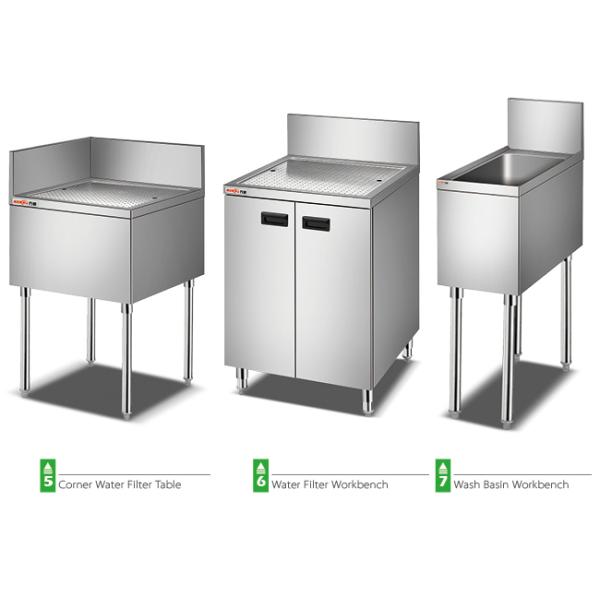 Vertical 850mm Stainless Steel Catering Equipment For Washing