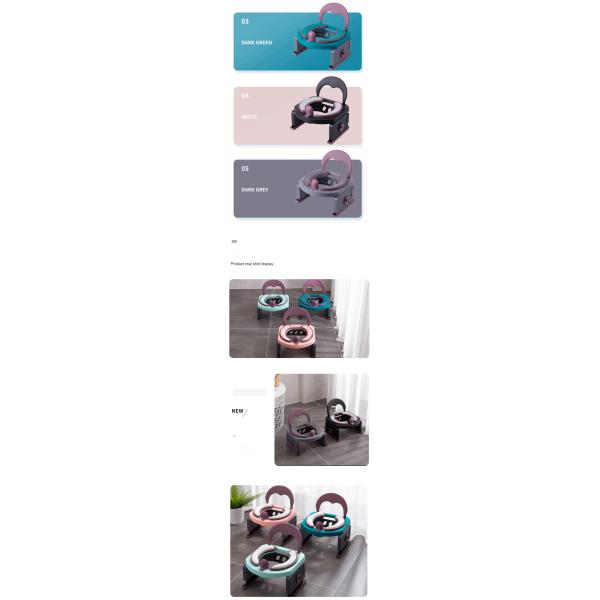 Black Kids Portable Baby Potty Training Toilet for Outdoor Camping Car Travelling