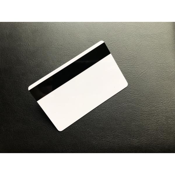 Blank White Glossy PVC Plastic Business Cards With Hico Magnetic 85.5x54x0.76mm