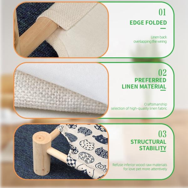 Sublimation Blank Cat Hammock Custom Wooden Pet Bed Pet Sublimation Blanks