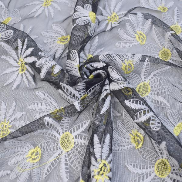 Soft Material Swiss Embroidery Cotton Voile Lace Fabric For Clothing