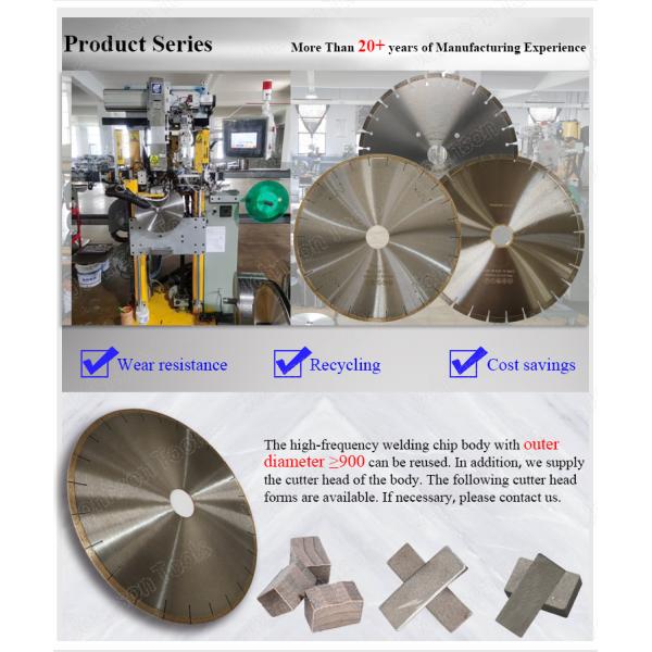 300 мм лазерно-сварные бриллиантовые режущие лезвия с ключевым слотом для резки гранита