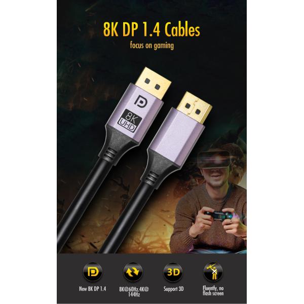 8k 1080p Hdmi To DP Converter Cable Male Adapter Video Cable