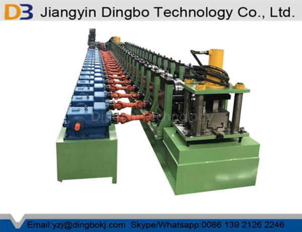 5.5kw Hydraulic Post Cutting Door Frame Roll Forming Machine 18 Stations  PLC Control System