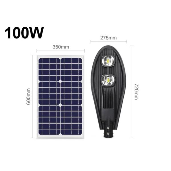 Solar Power High Lumen 30W 60W 100W 150W Cob Street Light With Solar Panel Aluminum die-casting housring