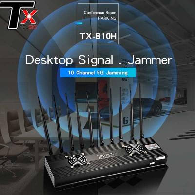 10 Channel Phone Wifi VHF UHF Signal Jammer For Home Office School Prison