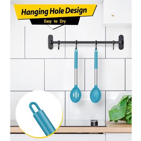 Large silicone cooking spoon, non-stick solid baking spoon,kitchenware