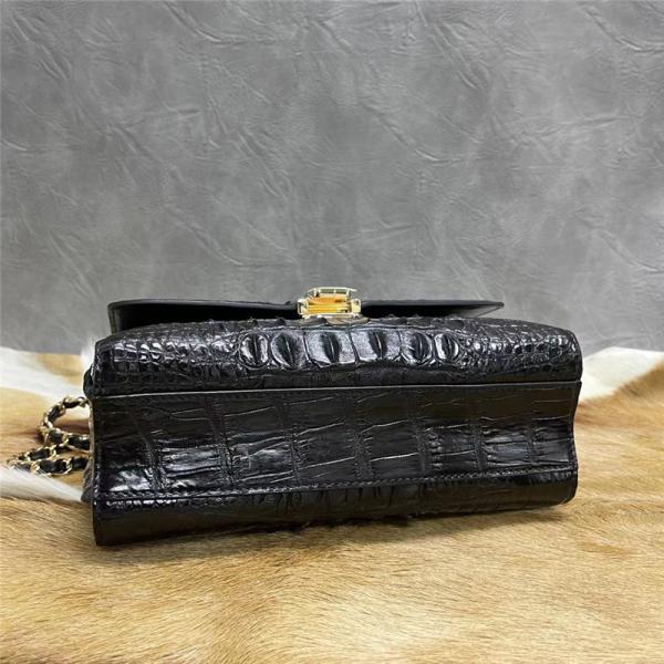 Authentic Crocodile Skin Women Small Flap Purse Genuine Alligator Leather Lady Chain Bag Female Single Shoulder Bag