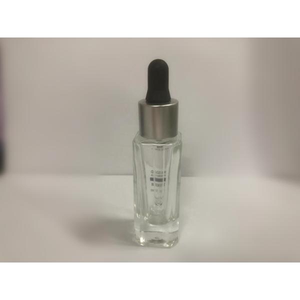 40ml Square Glass Dropper Bottle Essential Oil Bottles With Alumite Collar For Skin Care
