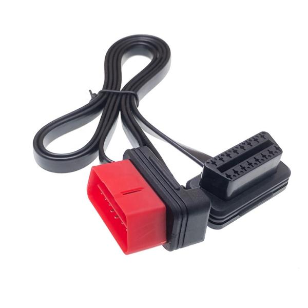 180cm AOTAI OBD Slim Extension Cable Right Angle OBD-II Male to Female Flat Cable for Car Diagnostic