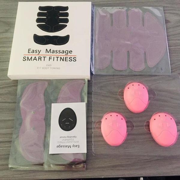 Black Pink Home Fitness Equipment , ABS Abdominal Muscle Stimulator