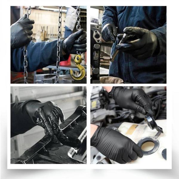 Diamond Pattern 8 Mil Industrial Nitrile Gloves Chemical Resistant