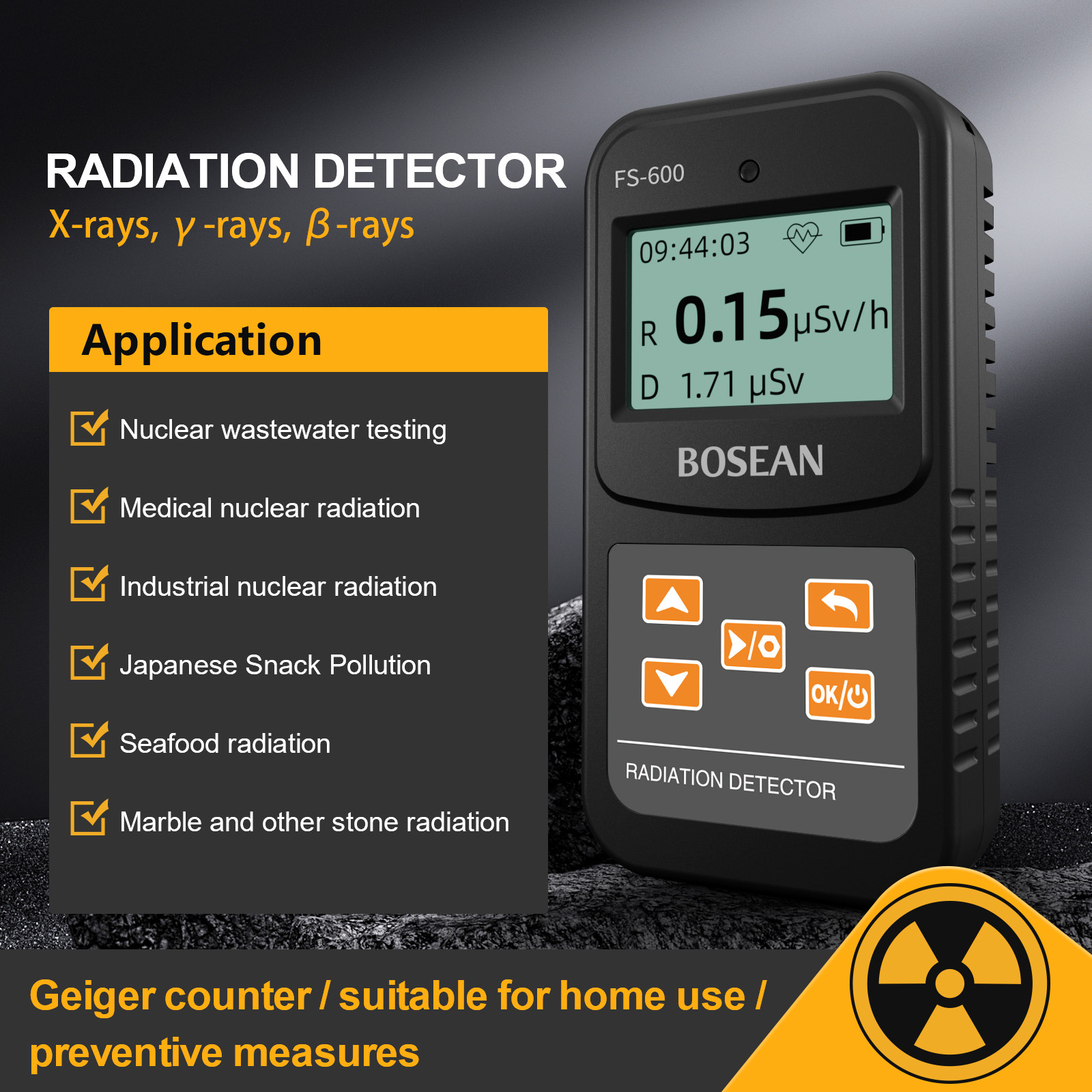 OEM Устройство для обнаружения ядерного излучения Гамма Бета X Ray Geiger Counter для личного пользования