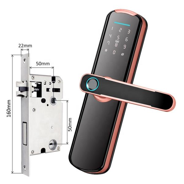 Fechamento esperto de TTlock do escritório, fechadura da porta esperta da impressão digital de 38mm-48mm