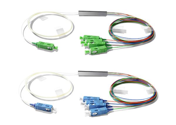 1x2 1x4 1x8 1x16 1x32 1x64 Fiber Optic PLC Splitter With SC Connector Optical Fiber Splitter