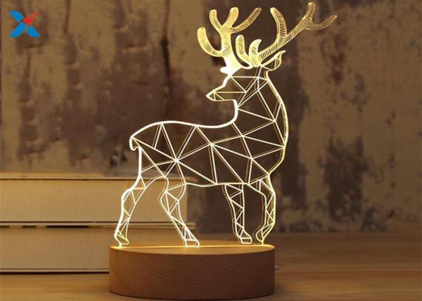 Colorful Custom Acrylic Gifts 3D Night Lamp For Christmas Gift ROHS Approved