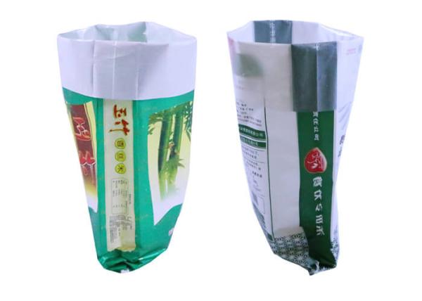 25 Kg PP Woven Bags For Rice , Bopp Laminated Polypropylene 25 Kilo Woven Sack