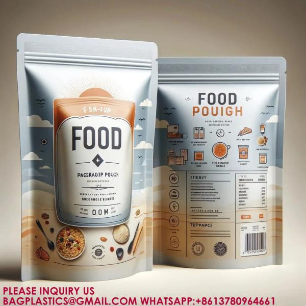 Biodegradable Stand Up Pouch Packaging Food Biscuit Snack Bags Zip seal Lock Mylar Bag