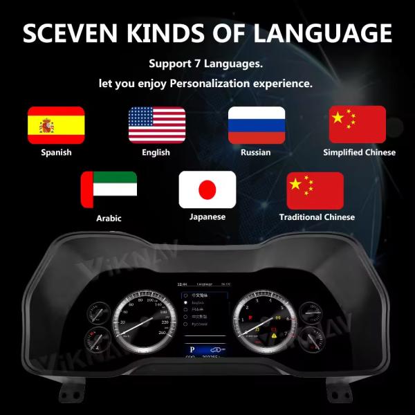 VIKNAV 2014-2019 Toyota 4runner Instrument Cluster Digital Gauge Speedometer Dashboard Screen