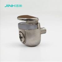 Clips de panneau de verre semi-circulaire plaqué au nickel pour verre de 3 à 9 mm d'épaisseur en alliage de zinc