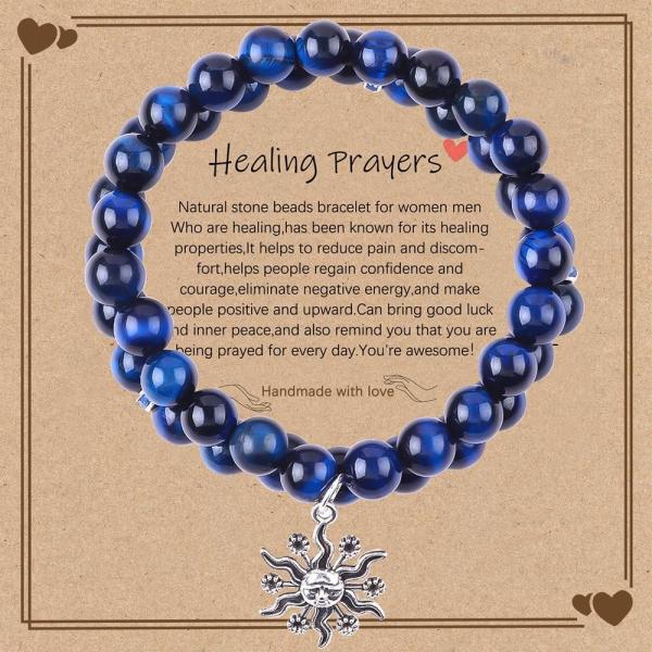 Эластичный круглый темно-синий 8 мм Тигровый глаз Драгоценный браслет Лечебная энергия Очарование Ювелирные изделия