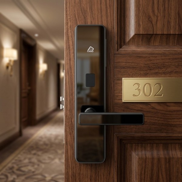 RFID Keyless Entry Hotel Smart Door Lock Digital Key Card Security System for Apartment Resort Encrypted IC Card Lock